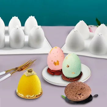Великденско яйце динозавърски яйца силиконова форма мус шоколадов пудинг торта мухъл аксесоари за печене смола мухъл DIY торта инструменти