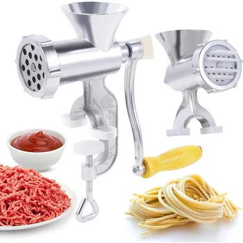 Ръчна месомелачка и машина за макаронени изделия - многофункционален ръчен кухненски инструмент за готвене на домашни колбаси, бургери и тестени изделия