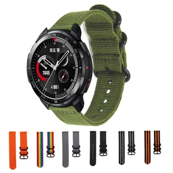 For Honor Watch GS Pro каишка маншет 22mm найлон платно спортен часовник лента за чест магия 2 46mm / Amazfit GTR 3 Pro 2 2E гривна