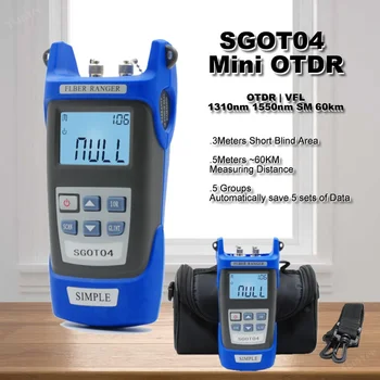 SGOT04 Handheld Mini OTDR 1310/1550nm SM 60km Оптичен кабел Breakpoint Locator Fiber Ranger с VFL