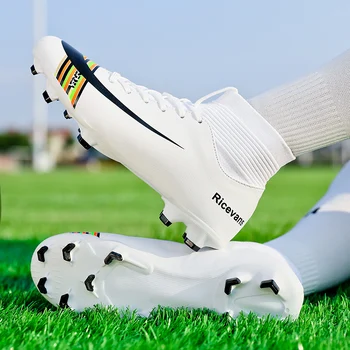Man FG футболни обувки Висока горна твърда земя футболни обувки висококачествени FG футболни обувки футболно игрище обувки