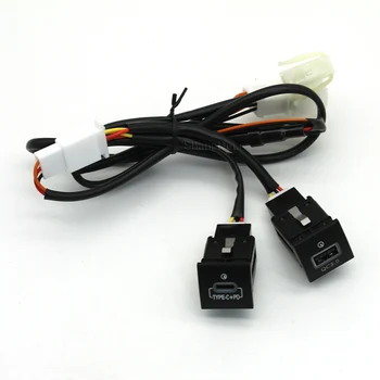 1PC Бързо зарядно за кола гнездо 12V / 24V USB изход за зареждане Захранващ адаптер QC3.0 PD тип за VW Golf 6 Jetta 5 MK6 Scirocco 06-12