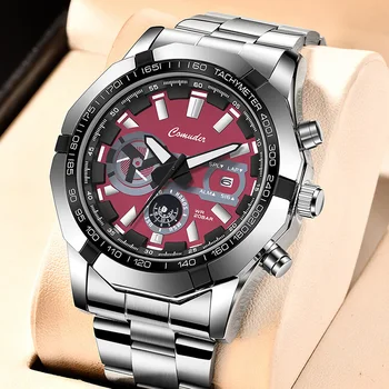 Нова марка мъжки бизнес спортен часовник творчески водоустойчив светлинен немеханичен часовник Студенти кварцов ръчен часовник