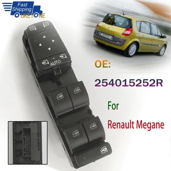 Аксесоари за кола 254015252R 25401-5252R за Renault Megane Електрически главен превключвател за прозорци Бутон за контрол на повдигача