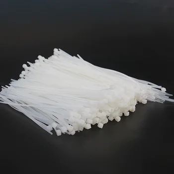 1000pcs самозаключваща се пластмасова найлонова кабелна превръзка кабел организатор кабелни връзки закрепване пръстен индустриален кабел заключване каишка цип вратовръзка