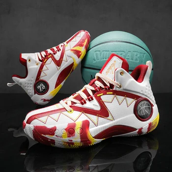 Hot Sale Мъжки баскетболни обувки Спортна двойка Модни обувки Удобни дишащи младежки улични бойни баскетболни маратонки