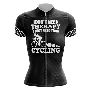 Терапия Жени Колоездене Джърси къс ръкав велосипед риза велосипед износване планински път дрехи цикъл състезателни MTB облекло