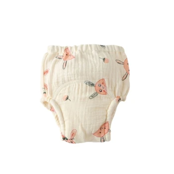 Миещи се пелени панталони за малки деца пелена полово неутрално памучно бельо бебешки пелени