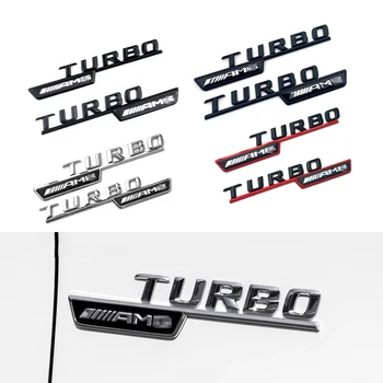 TURBO Letter Side Rear Trunk Fender Emblem Badge Logo Twin Turbo стикер за Mercedes-Benz AMG