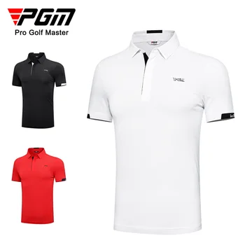 PGM голф мъжки къс ръкав лятна тениска спортен плат влага абсорбира бързо сушене прост топ голф облекло за мъже YF587