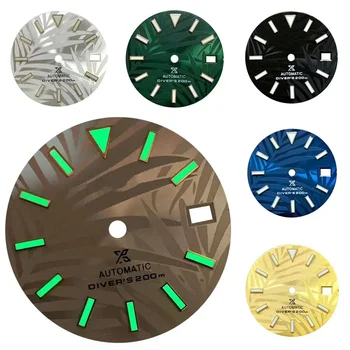 Модификация на аксесоари за набиране на часовници 28,5 мм Leaf Pattern събрание с S лого Япония NH35 / NH36 / 4R / 7S автоматично движение