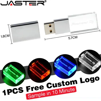 Pioneer DJ USB флаш устройство 64GB високоскоростно устройство за писалка 16GB кристал с цветна LED светлина Pendrive 16GB подарък за бизнес памет