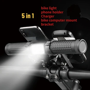 Bike фарове многофункционални скоба телефон притежателя велосипеди компютър монтиране зареждане 5 в 1 алуминиева сплав разширяване скоба