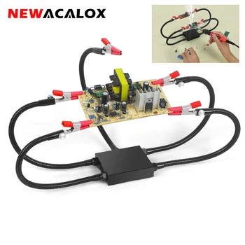 NEWACALOX 5pc Метални гъвкави рамена Запояване Помощни ръце Запояване Автомобилна електроника Запояване Бижута Живопис Изкуство Занаят