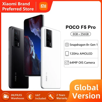 Глобална версия POCO F5 Pro смартфон Snapdragon 8+ Gen 1 Octa Core WQHD + 120Hz AMOLED DotDisplay 67W бързо зареждане 5160mAh NFC