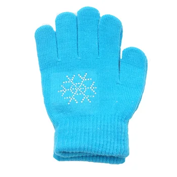 1 чифт ръкавици за кънки Ръкавици за фигурно пързаляне Памук без хлъзгане зимна топла ръкавица за разтягане деца за открит лед спортове играят