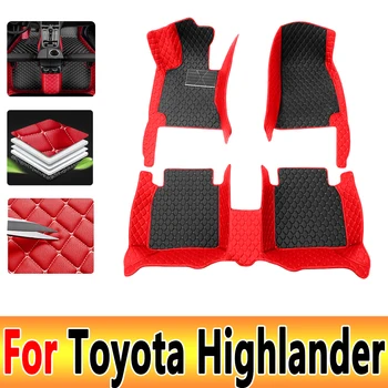 Стелки за кола за Toyota Highlander Седем места 2015 2016 2017 2018 2019 2020 2021 Персонализирани авто подложки за крака Интериорни аксесоари