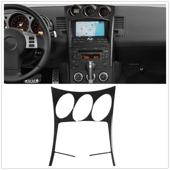 Централна конзола CD радио A / C въздушен панел стикер свеж климатик отдушник капак рамка тапицерия за Nissan 350Z Z33 2006-2009