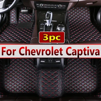 Автомобилни стелки за Chevrolet Captiva 7seat C100 C140 2012 ~ 2016 Авто килими Кожена подложка Килими Подложка Интериорни части Аксесоари за кола