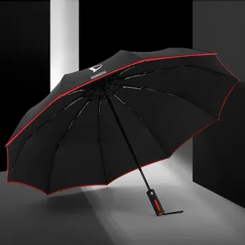 Автомобилно лого Автоматичен сгъваем ветроупорен чадър за чадър за Daihatsu YRV Потомък емблеми Териос Мира Сирион Cuore Hijet аксесоари