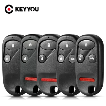 KEYYOU 2/3/4 бутони Remote Key Fob Case Shell за Honda Civic CRV Accord Джаз кола стайлинг Keyless Entry Key аксесоари