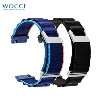 WOCCI 2PCs найлон часовник лента 18mm 20mm 22mm алпийски тъкани каишки за часовници бързо освобождаване подмяна гривна