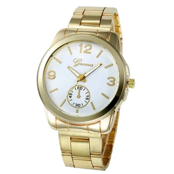 NO.2 Отлично качество луксозни дамски кварцови часовници женски часовник от неръждаема стомана спорт кварцов час китката аналогов часовник